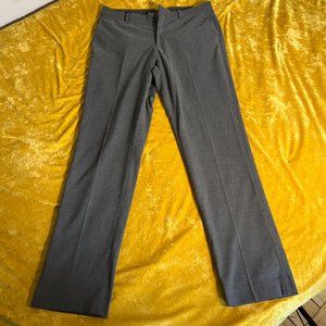 Uniqlo Mens Straight Leg Gray Partially Pleated Dress Pants Size 33x34